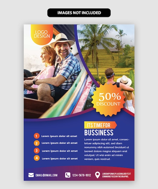 Travel flyer template