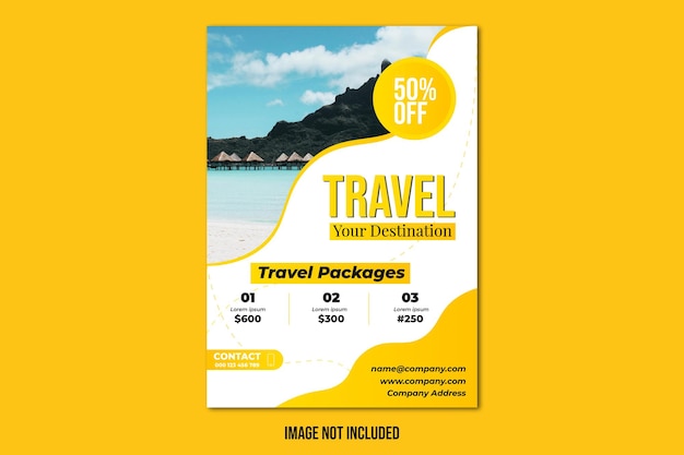 Vector travel flyer template