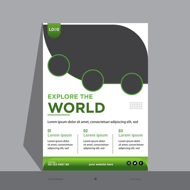 Travel flyer template