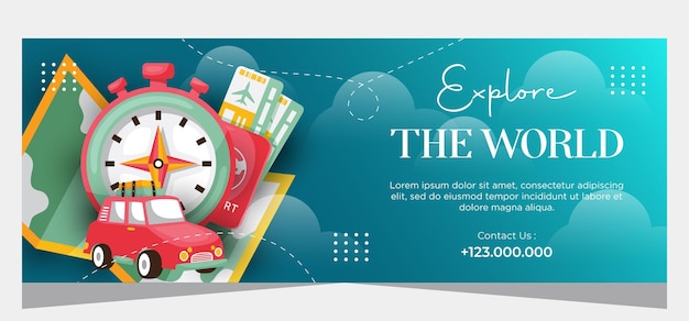 travel or holiday template banner design