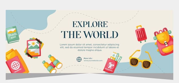 travel or holiday template banner design