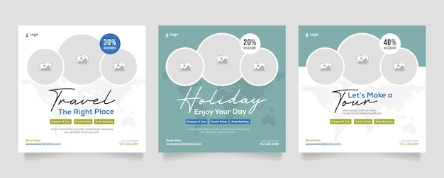 Travel Holiday and Tour Promotional banner template
