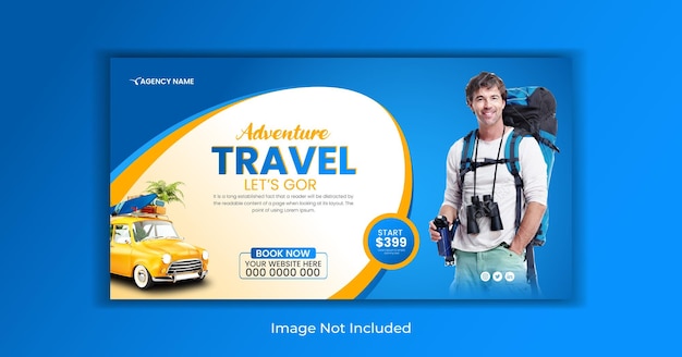 Travel holiday vacation and tourism Instagram post or social media post template