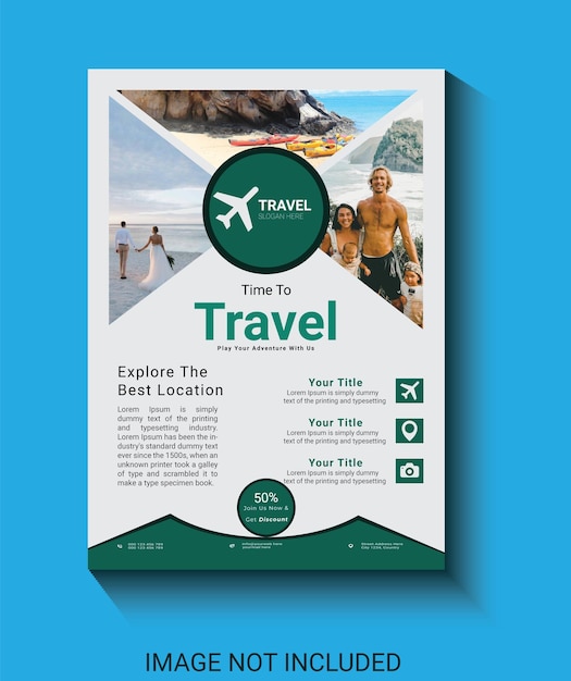 여행 및 휴일 포스터 디자인 템플릿 및 배너