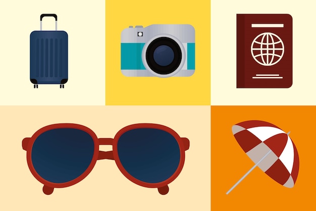 Travel icon set