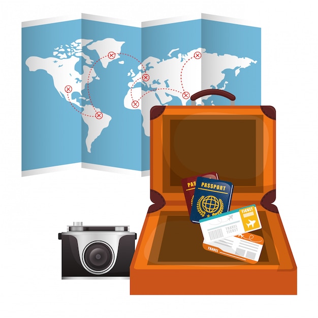 Vector travel icon, vector illustration