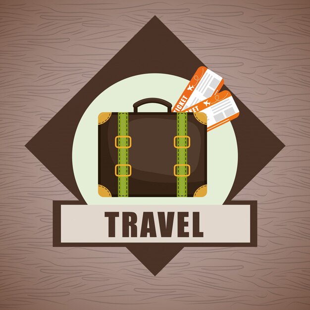 Icona di viaggio, illustrazione vettoriale