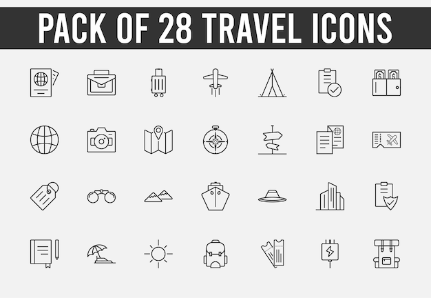 Travel icons