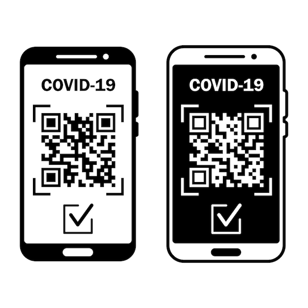 Travel immune passport in mobile electronic health passport with qr code document from coronavirus