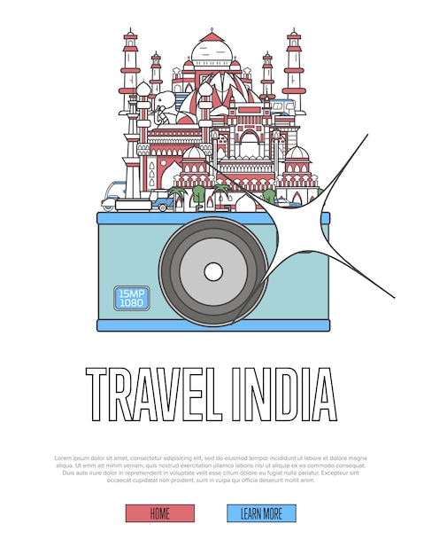 카메라로 여행 인도 웹 사이트
