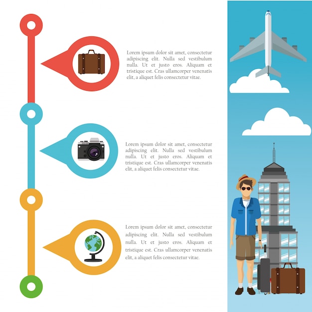 Vector travel and infographic design