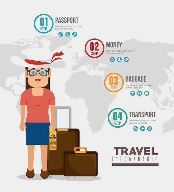 Vector travel infographics design