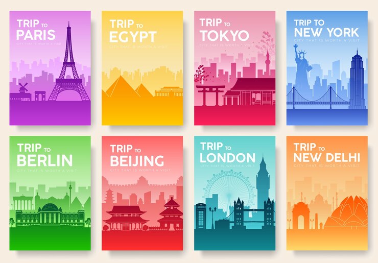 Vector 旅行情報カードのイラスト