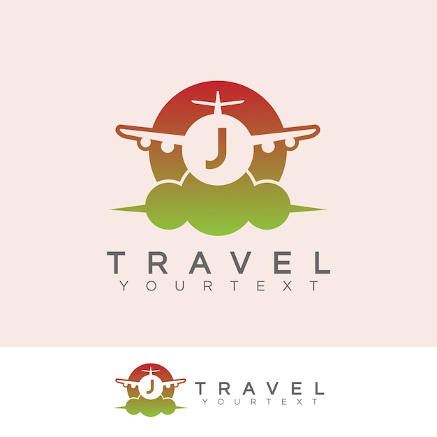 Viaggio iniziale lettera j logo design