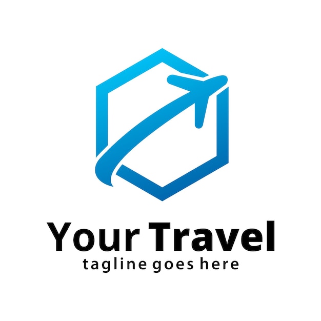 Travel insurance logo design template