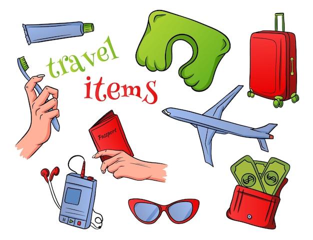 Vector travel items