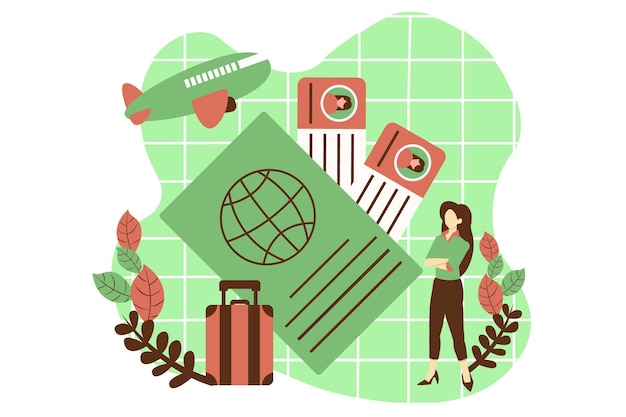 Vector travel kit flat design illustration