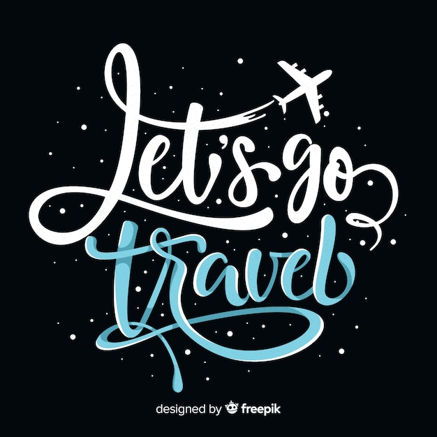 Vector travel lettering