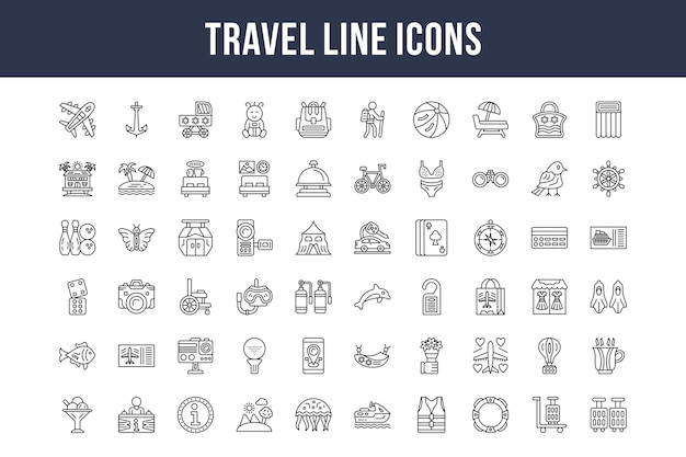 Travel Line Icons