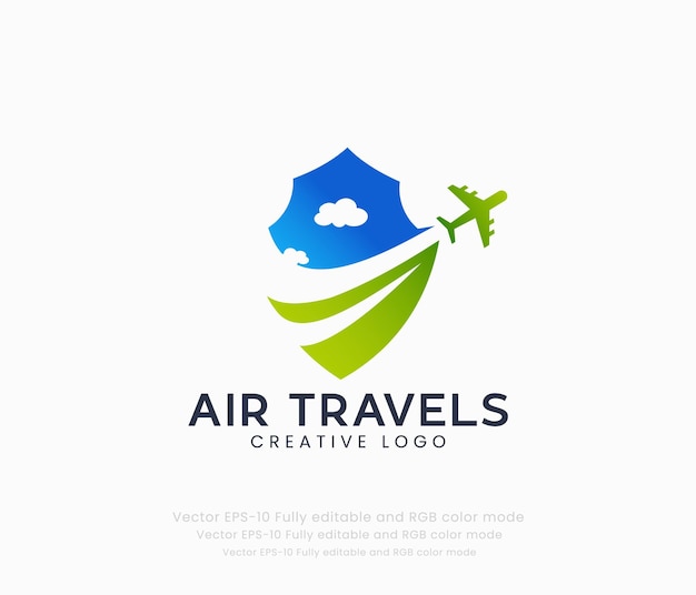 Travel logo Aircraft logo or traveling logo