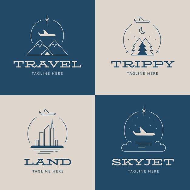 Vector travel logo collection design