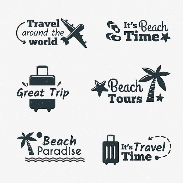 Vector travel logo collection