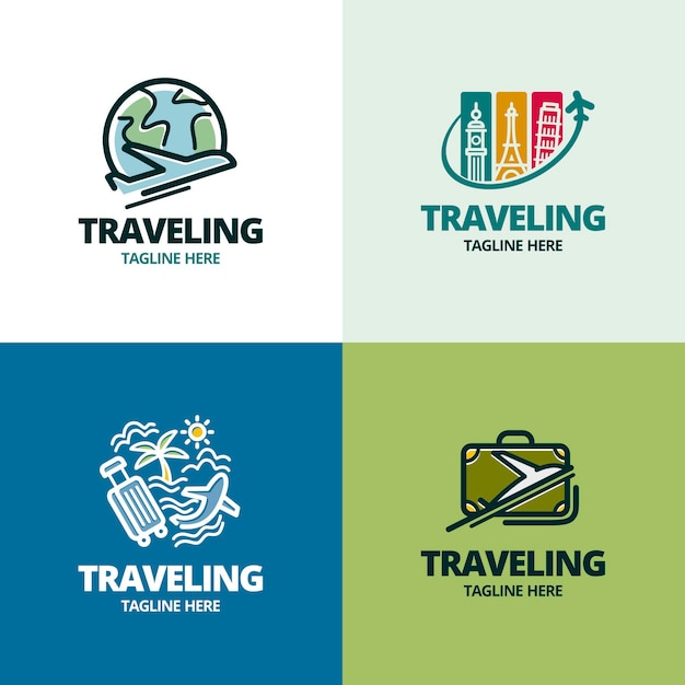 Vector travel logo collection