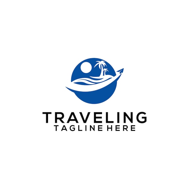 Travel logo design concept vector isolated in white background