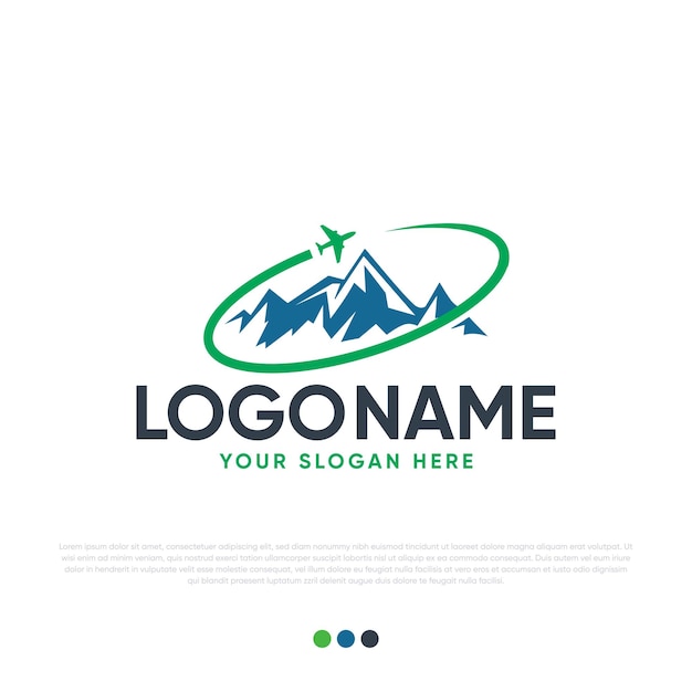 Vector travel logo design premium vector