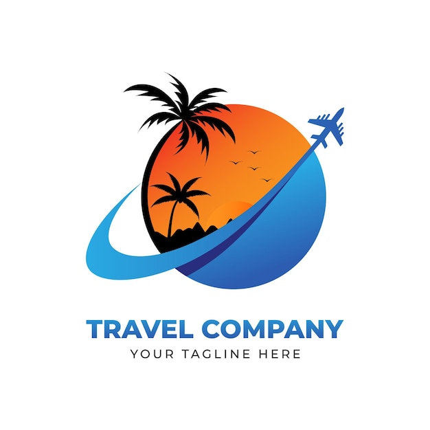 Vector travel logo design template for travel company