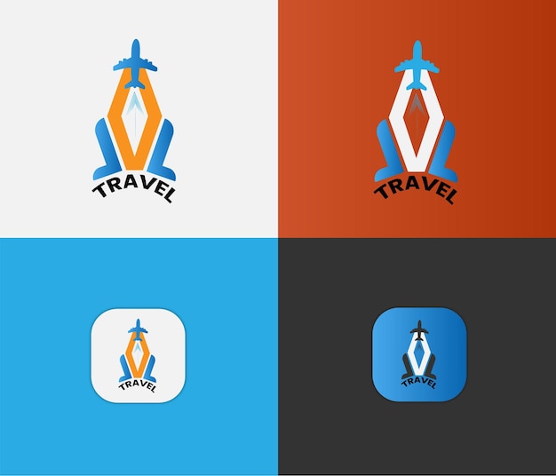 Modello di progettazione del logo di viaggio