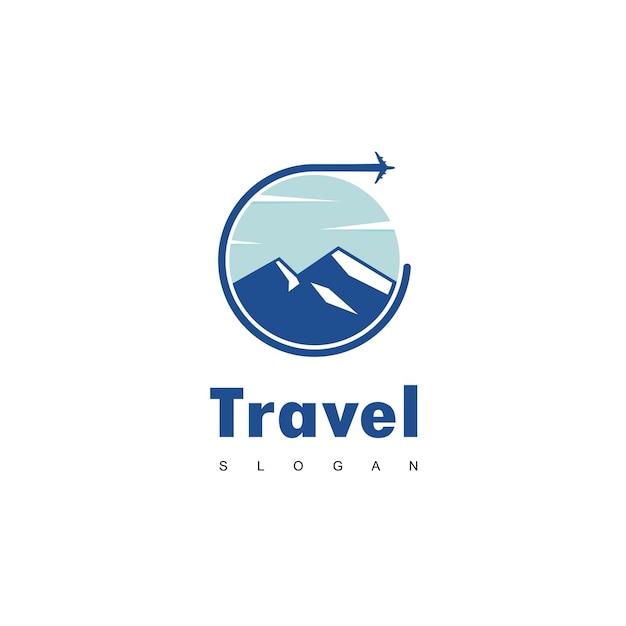 Vector travel logo design vector