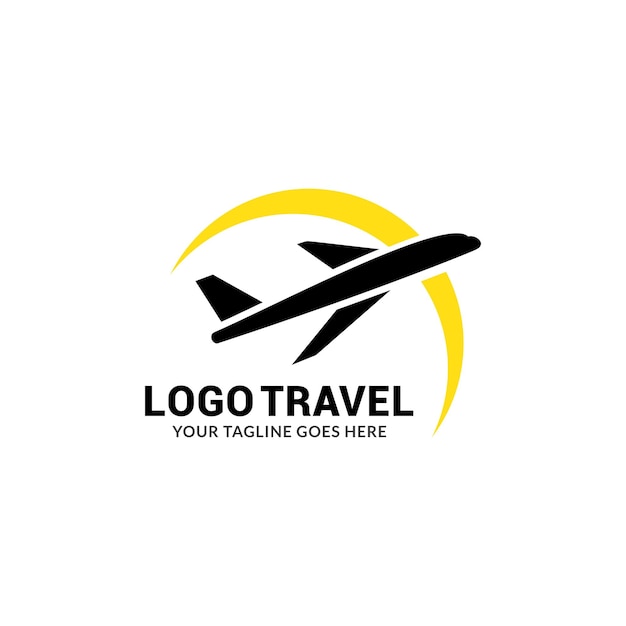 Illustrazione vettoriale dell'icona del logo di viaggio.