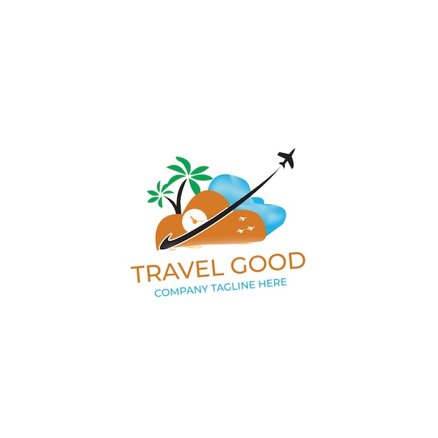 Vector travel logo traveling template