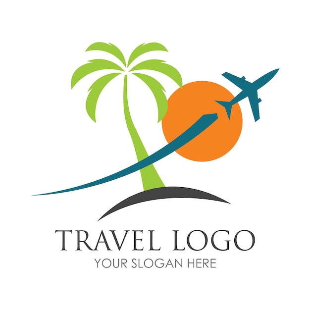 Vettore di viaggio logo icona design templatevector