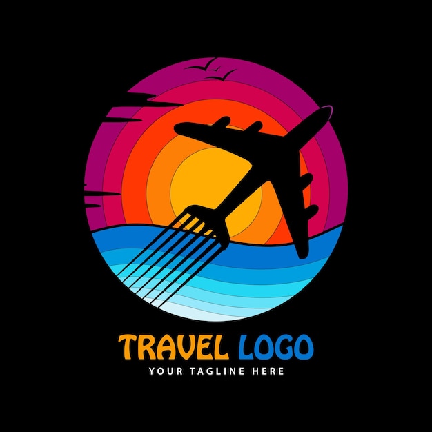 Vector travel logo vector template.