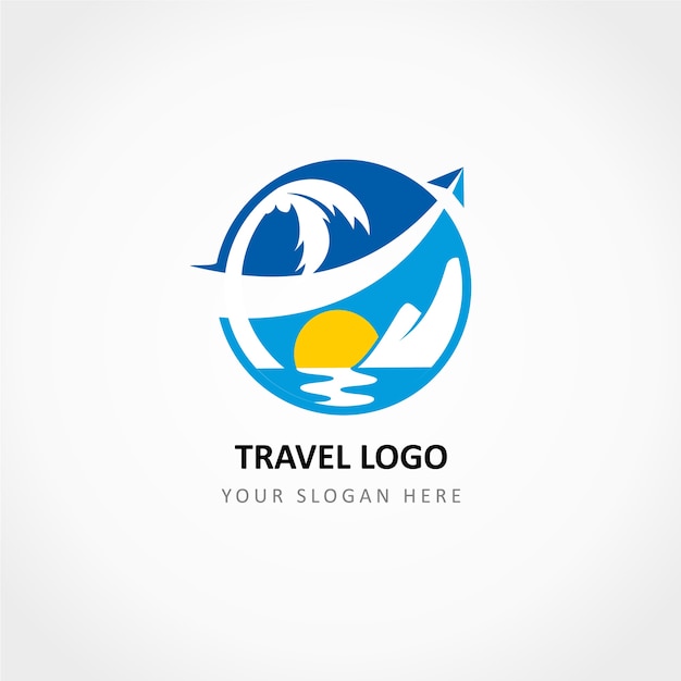 Travel Logo With the Aircraft Crossed