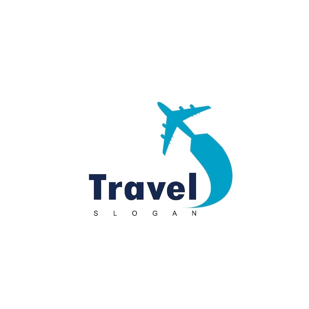 Travel Logo With Plane Symbol