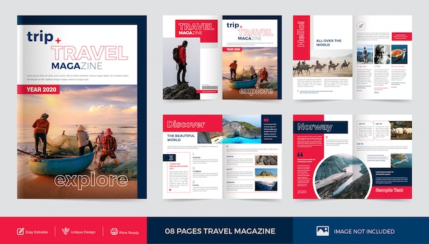 Travel magazine template