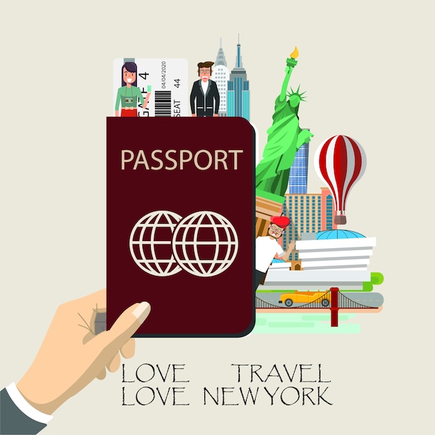 Travel new york infographic