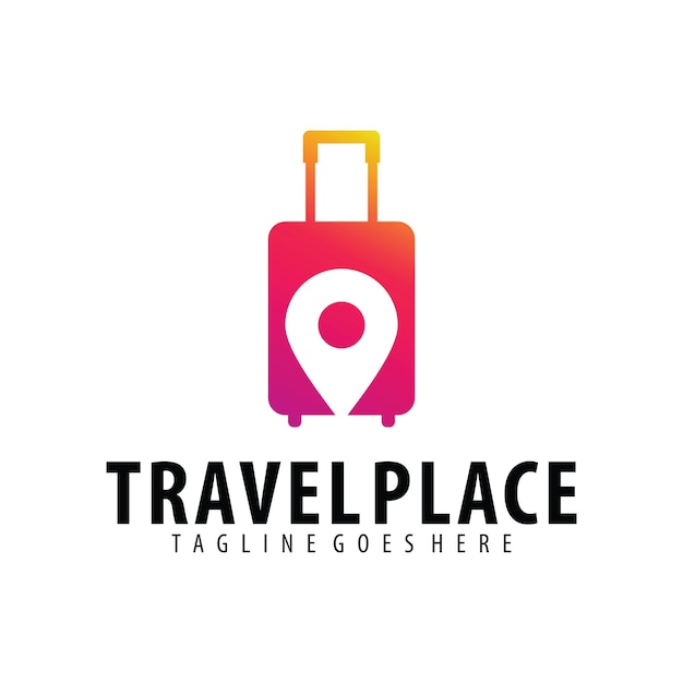 Travel place logo design template