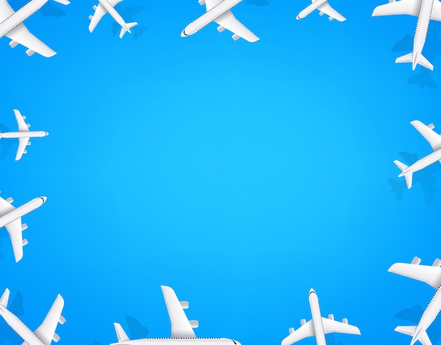 Vector travel plane  background