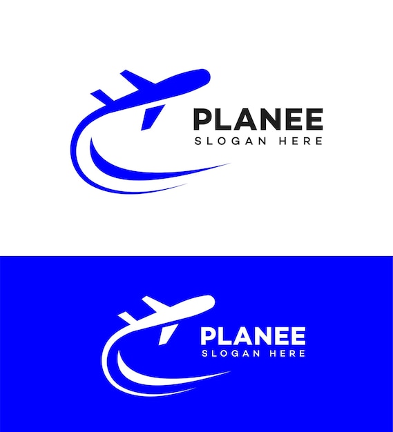 Вектор Логотип самолета икона бренд идентификационный знак символ