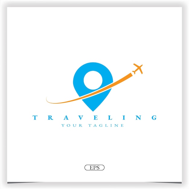 Travel plane logo premium elegant template vector eps 10