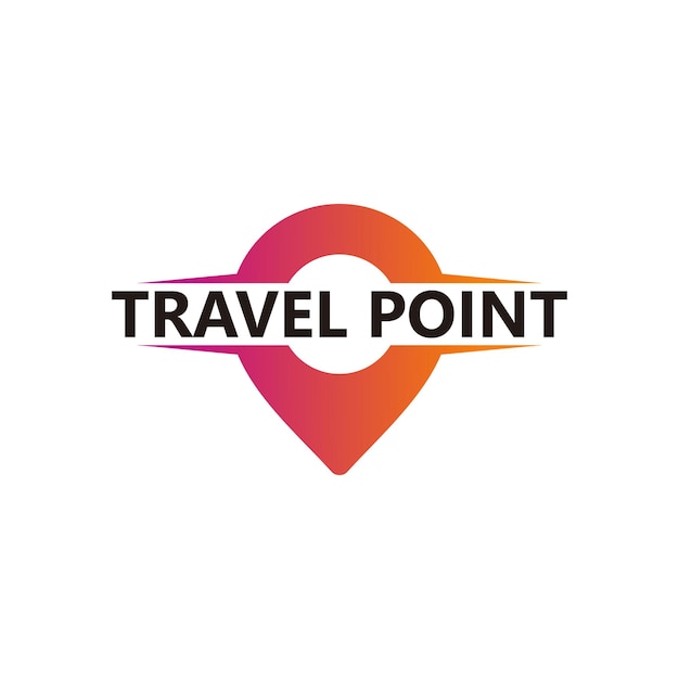 Вектор дизайна шаблона логотипа travel point, эмблема, концепция дизайна, креативный символ, значок