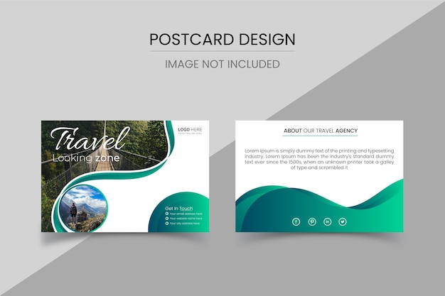 Vector travel post card design