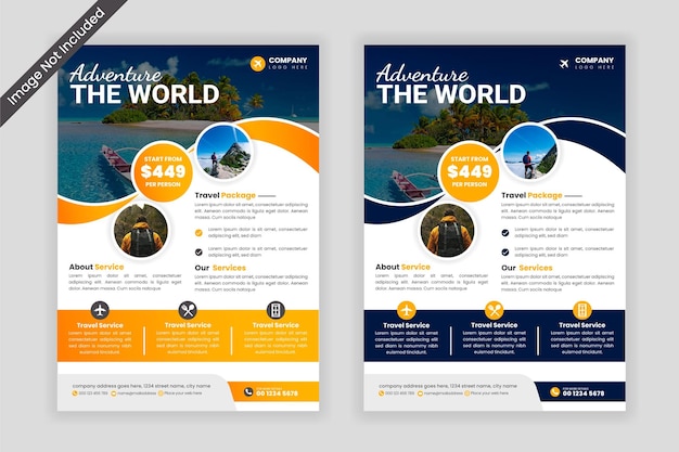 Travel poster or flyer  brochure design layout,tourism color a4 print ready flyer