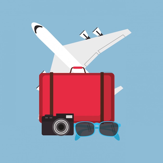 Vector travel related icons image