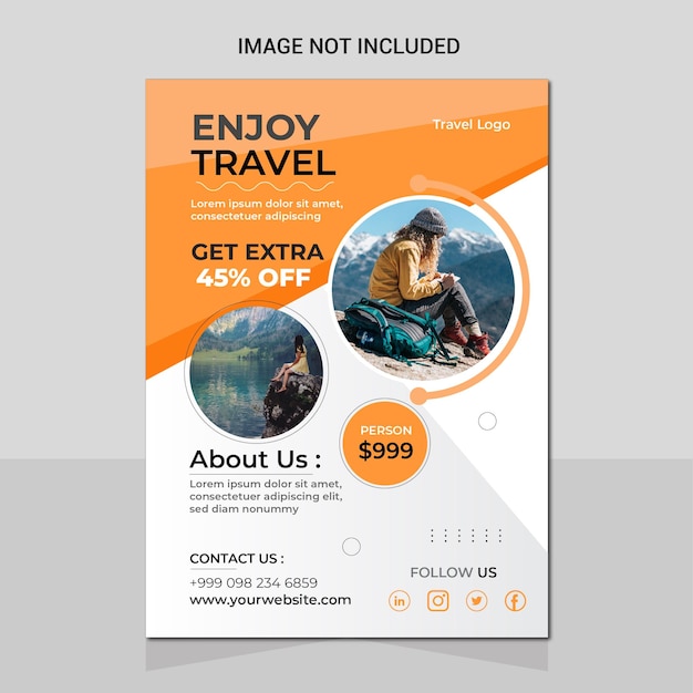 Travel sale flyer Design template