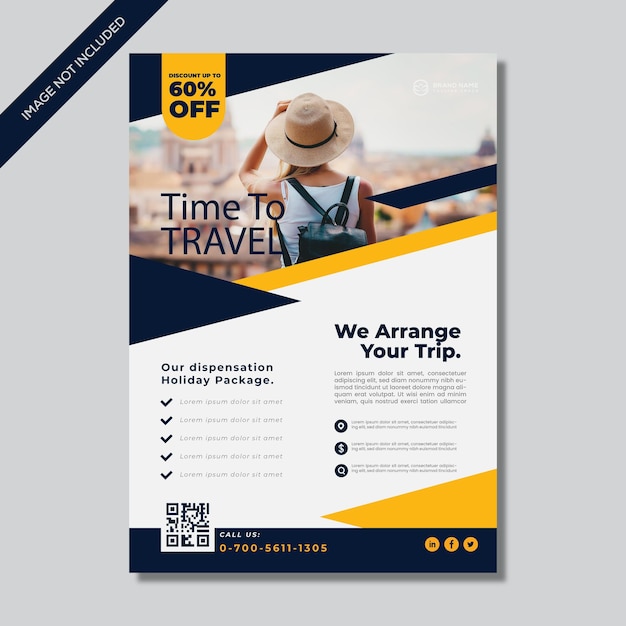 Travel sale flyer design template